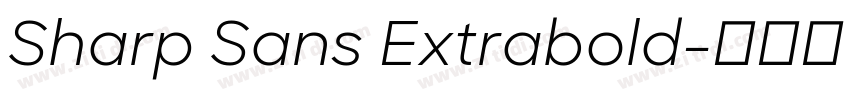 Sharp Sans Extrabold字体转换